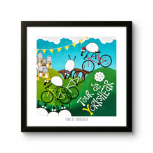 Load image into Gallery viewer, Print - Tour de Yorkshear - Sheep Puns - TDY - Cycling - Mervyn Tay Art

