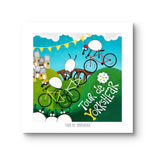 Load image into Gallery viewer, Print - Tour de Yorkshear - Sheep Puns - TDY - Cycling - Mervyn Tay Art
