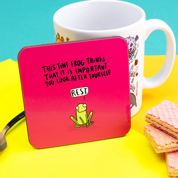 Coaster - The Tiny Frog of Rest - Katie Abey - Self Care