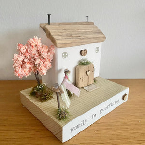 Family is Everything Wooden Cottage - Tina's Lovely Creations