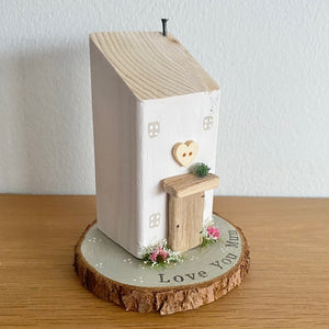 Love You Mum Wooden Cottage - Tina's Lovely Creations