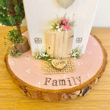 Load image into Gallery viewer, Family Cottage (Pink Base) - Wooden Cottage - Tina&#39;s Lovely Creations
