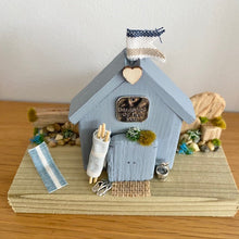 Load image into Gallery viewer, Beach Hut -Dark Blue - Wooden Cottage - Tina&#39;s Lovely Creations
