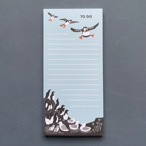 List Pad - To Do Listpad - DL size - Seabirds - Rach Red Designs