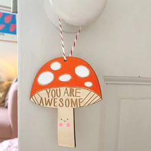 Load image into Gallery viewer, Awesome Toadstool - Hanging Decoration - Squirrelbandit
