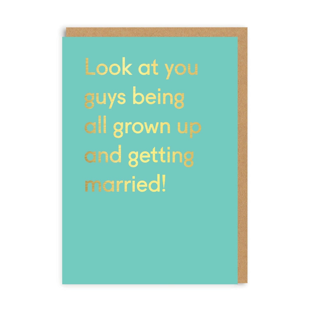 Look at you guys being all grown up and getting married! Greetings Card - OHHDeer - Wedding Card