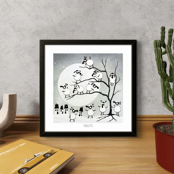 Print - Twiglets - Sheep Puns - Mervyn Tay Art