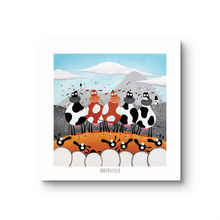 Load image into Gallery viewer, Print - Uddersfield - Cow Puns - Huddersfield - Mervyn Tay Art
