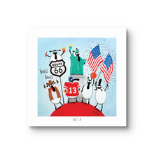 Load image into Gallery viewer, Print - Ewe.S.A - Sheep Puns - USA - Mervyn Tay Art
