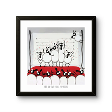 Load image into Gallery viewer, Print - The Un-EWE-sual Suspects - Sheep Puns - The Usual Suspects - Mervyn Tay Art

