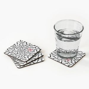 Coaster - Where's Woolly? - Sheep Puns - Where's Wally - Mervyn Tay Art
