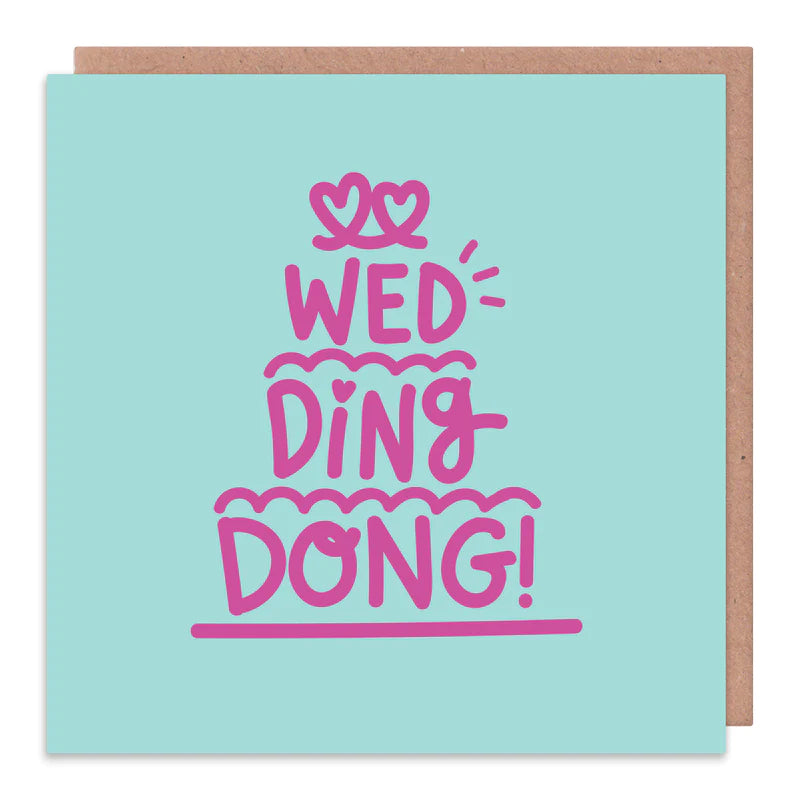 Wed Ding Dong! - Wedding card - Whale and Bird