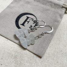 Load image into Gallery viewer, Sea Glass Dangle Earrings - one bead - Sterling Silver - various colours - Fayth Seaglass
