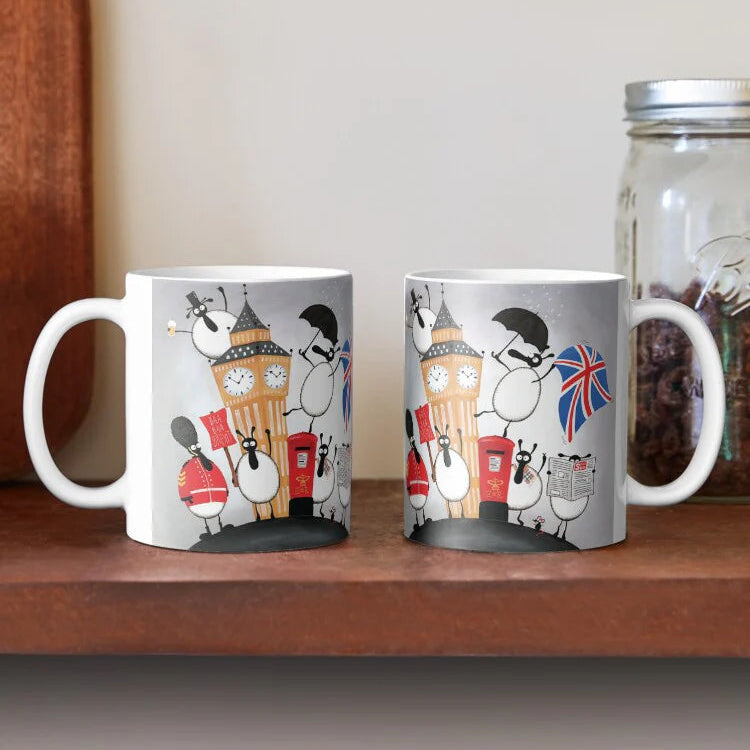 Ceramic Mug - Ewe.K - Sheep Puns - Mervyn Tay Art