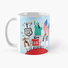 Load image into Gallery viewer, Ceramic Mug - Ewe.S.A - Sheep Puns - Mervyn Tay Art
