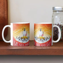 Load image into Gallery viewer, Ceramic Mug - We Will Rock Ewe - Sheep Puns - Mervyn Tay Art
