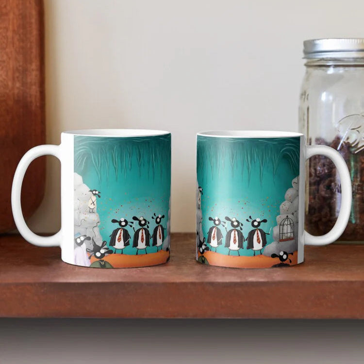 Ceramic Mug - Chamber Of Sheeplets - Sheep Puns - Mervyn Tay Art