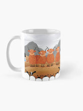 Load image into Gallery viewer, Ceramic Mug - Scottish Locals - Cow &amp; Sheep Puns - Mervyn Tay Art
