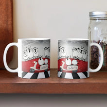 Load image into Gallery viewer, Ceramic Mug - Lambretta - Sheep Puns - Mervyn Tay Art
