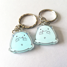 Load image into Gallery viewer, Acrylic Keyring - Worry Gobbler - Cute mini anti-anixety key ring - By Kate Elford
