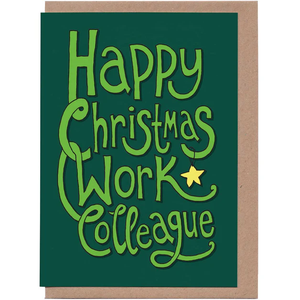 Happy Christmas Work Colleague - Greetings Card - The Curious Pancake