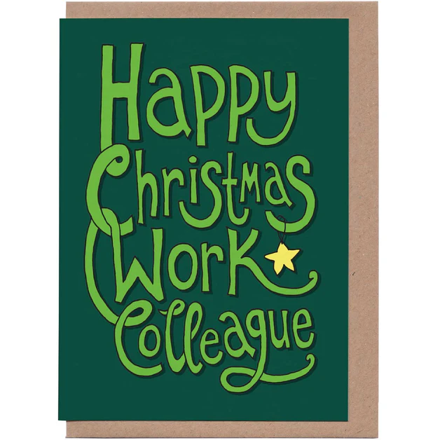 Happy Christmas Work Colleague - Greetings Card - The Curious Pancake