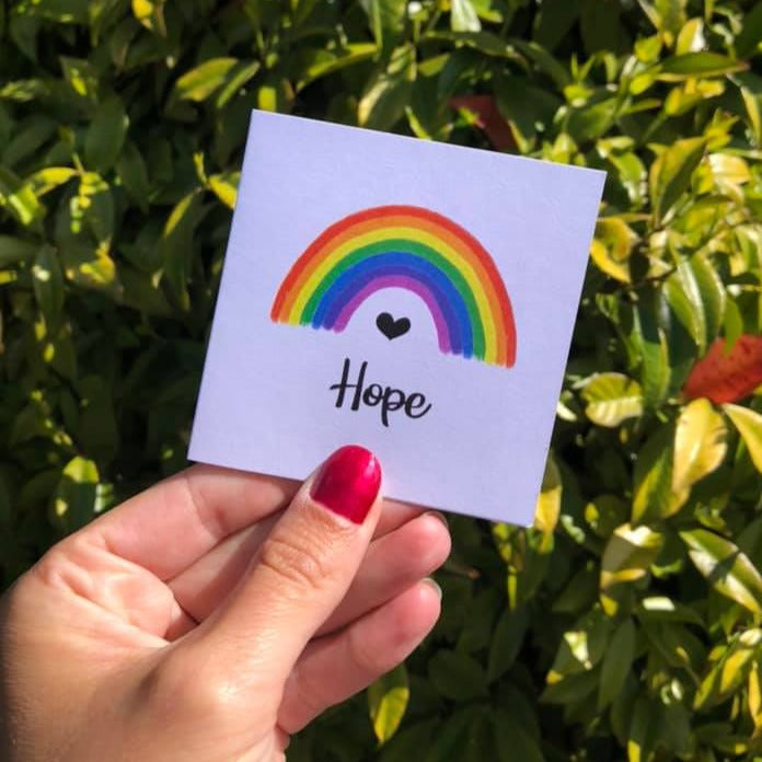 Mini rainbow greetings Card - Hope - Hello Sweetie