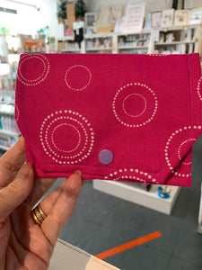 Fabric Purse - card wallet - Pinks - Indigo Plum Creations