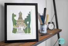 Load image into Gallery viewer, United Reform Church Saltaire Print- Accidental Vix Prints - Yorkshire illustrations
