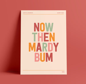 Lyrics Print - A4 - Mardy Bum - Arctic Monkeys - Blush and Blossom