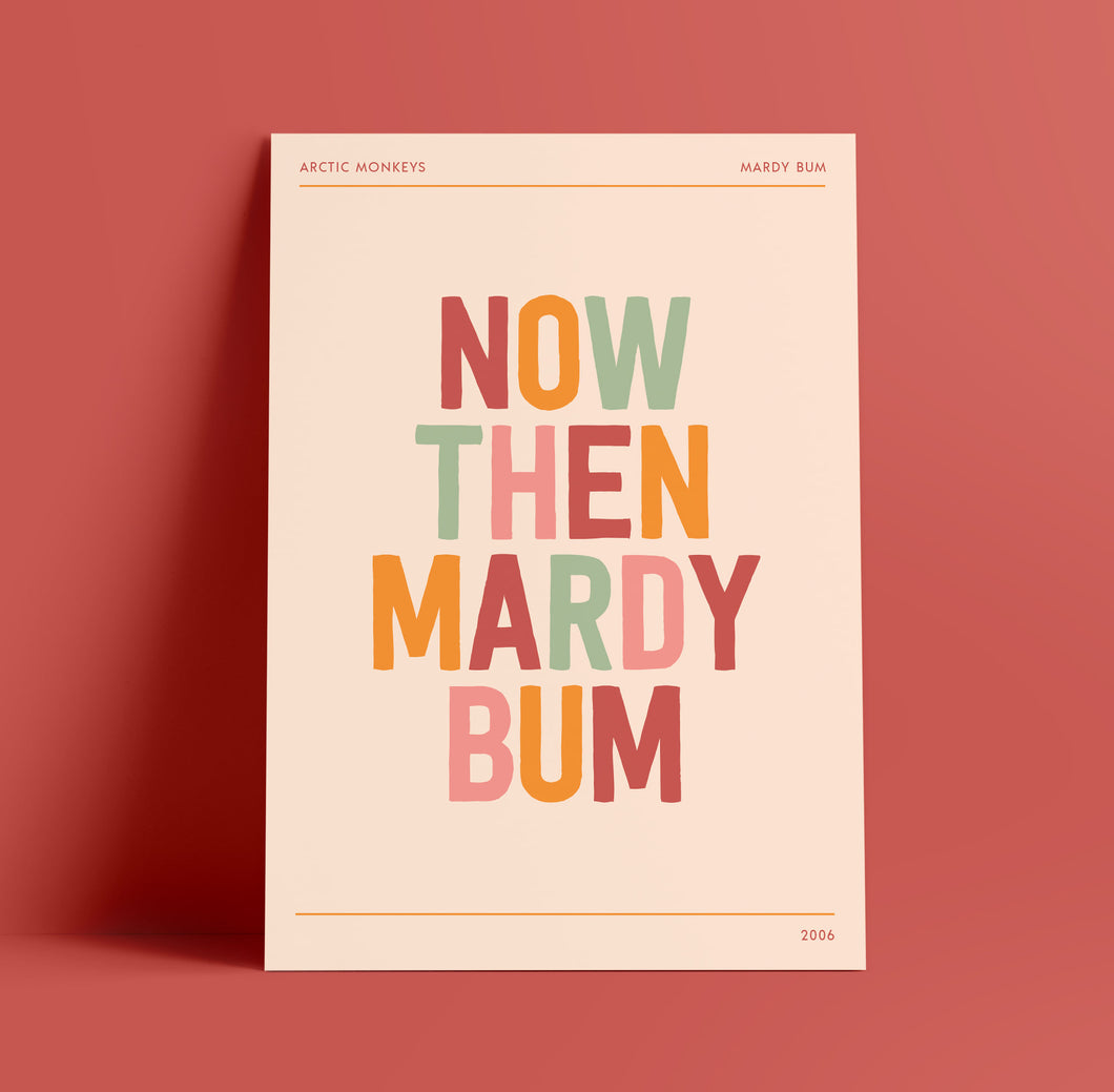 Lyrics Print - A4 - Mardy Bum - Arctic Monkeys - Blush and Blossom