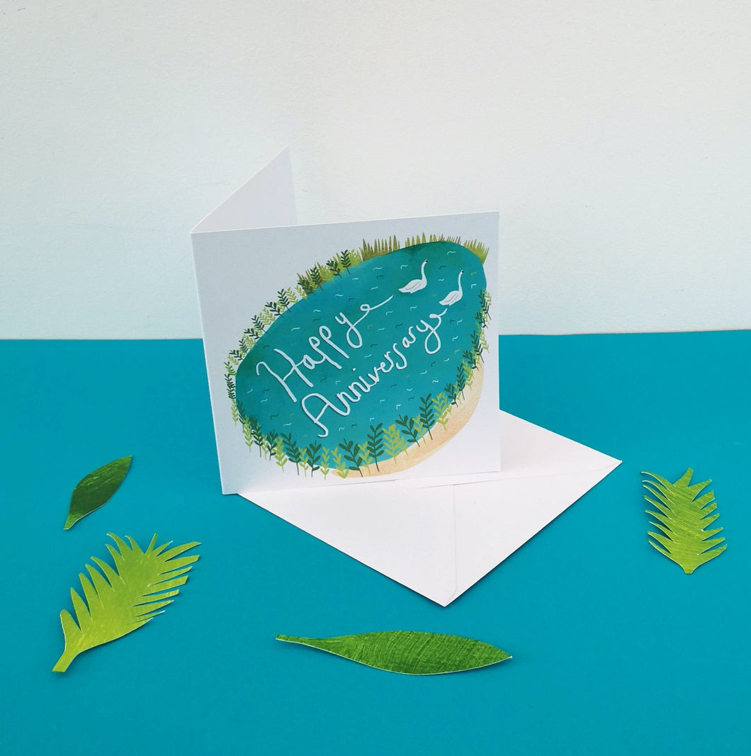 Happy Anniversary - greetings card - Illustrator Kate