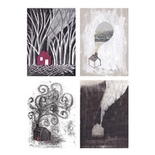 Load image into Gallery viewer, Finding a House Print - A4 limited edition print - Rach Red Designs

