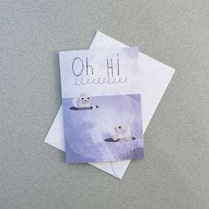 Oh Hi - Greetings card - Illustrator Kate