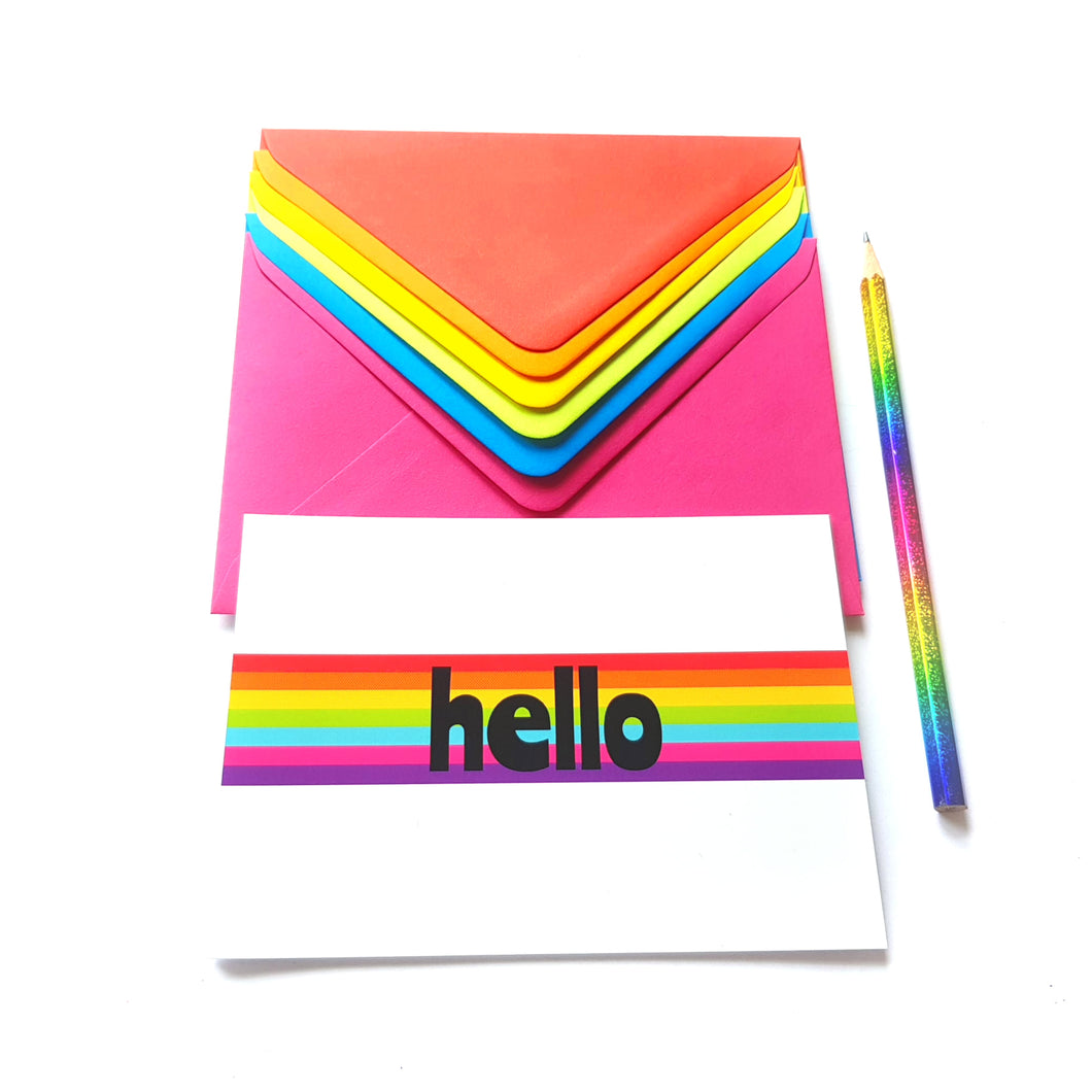 Hello Postcards - Rainbow postcard pack - Life is Better in Colour