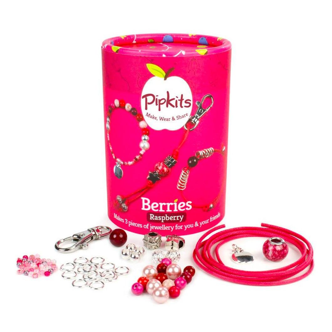Berries Bracelets and Bag Charm kit - Children's Jewellery Making Kit - Pipkits