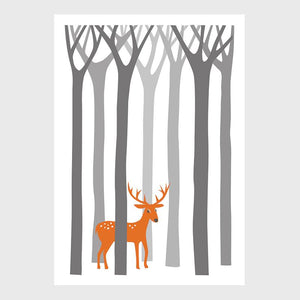 Deer Print - A4 Limited Edition print - Rach Red Designs