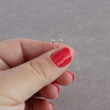 Load image into Gallery viewer, Tiny Silver Ball Stud Earring - Maxwell Harrison Jewellery
