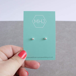 Tiny Silver Ball Stud Earring - Maxwell Harrison Jewellery
