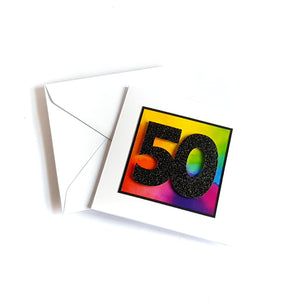 50 - Rainbow Age Card - Life is Better in Colour