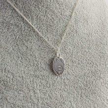 Load image into Gallery viewer, Oval Etched Sterling Silver necklace - Maxwell Harrison Jewellery - gift idea
