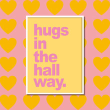 Load image into Gallery viewer, Hugs in the Hallway - A4 Print - lots of colours - JAM Artworks
