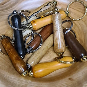 Wood turned Key Rings - What Wood Claire Do?