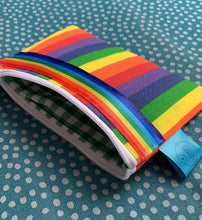 Load image into Gallery viewer, Rainbow Stripe Coin Purse - Dawnys Sewing Room

