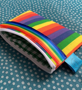 Rainbow Stripe Coin Purse - Dawnys Sewing Room