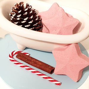 Christmas Star Bath Bomb - Little Shop of Lathers - handmade bath treat - Christmas gift ideas