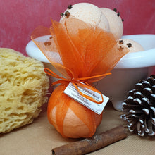 Load image into Gallery viewer, Christingle Bath Bombs - Little Shop of Lathers - handmade bath treat - Christmas gift ideas
