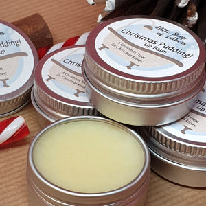 Christmas Pudding Lip Balm - Little Shop of Lathers - handmade lip treat - Christmas gift ideas