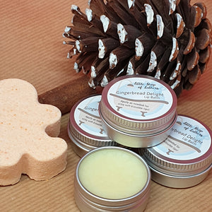 Gingerbread Delight Lip Balm - Little Shop of Lathers - handmade lip treat - Christmas gift ideas