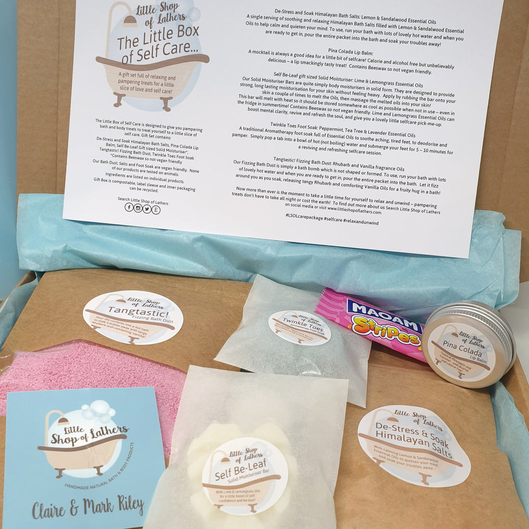 Little Box of Self Care - pampering bath and body gift set - Little Shop of Lathers
